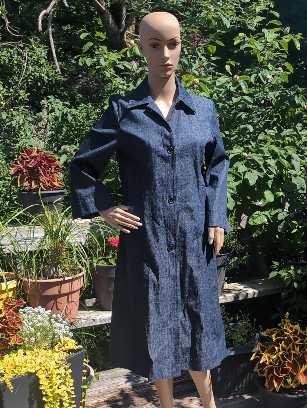 Anne Klein Denim Coat Dress Size 6 NWT